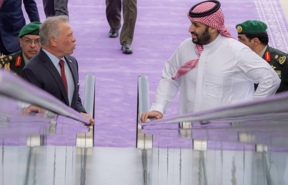 استقبال ملك الأردن في جدة