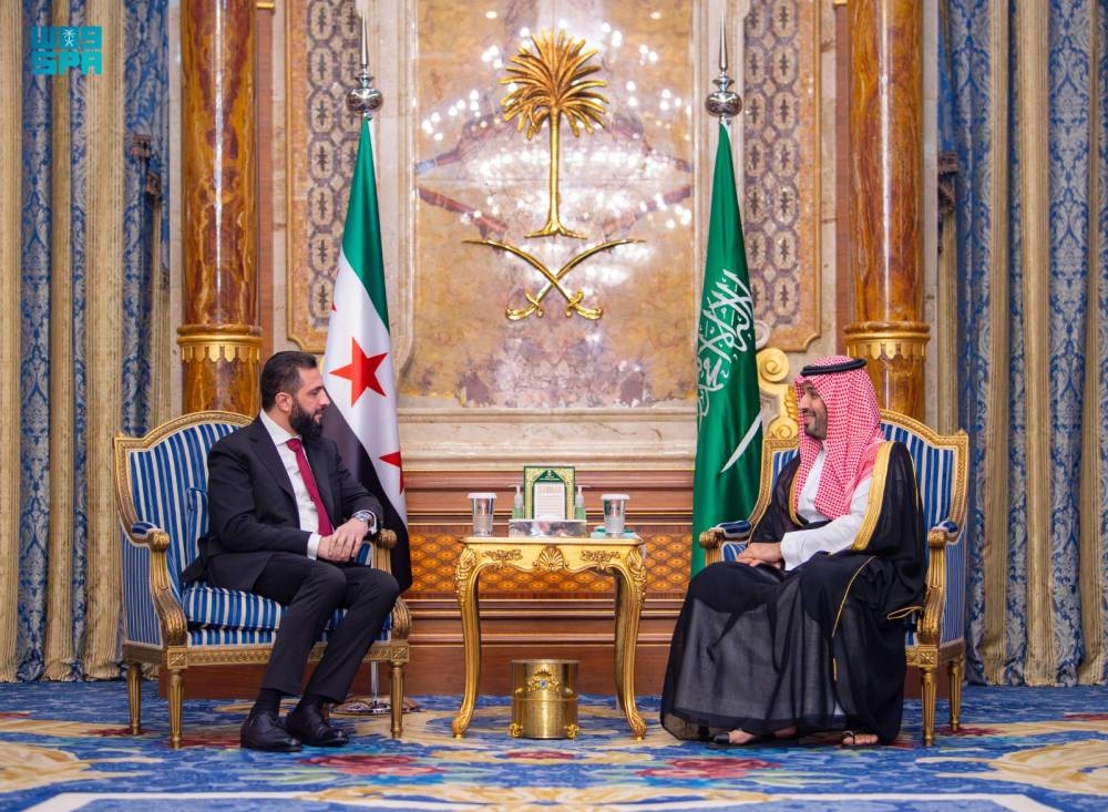 لقاء ولي العهد والرئيس السوري