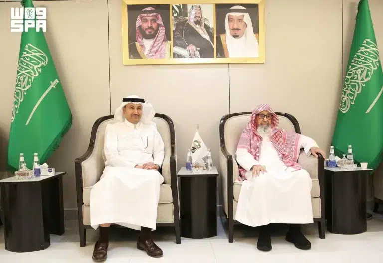 المفتي العام يستقبل وزير النقل في منى لبحث خدمات الحج
