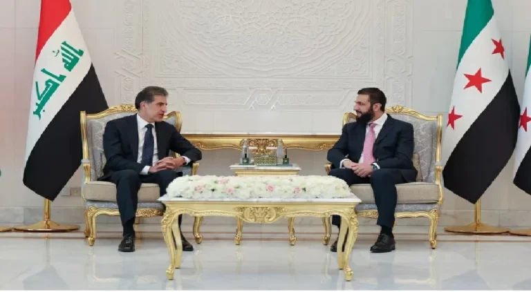 نيجيرفان بارزاني يبحث مع أحمد الشرع التعاون الاقتصادي والأمني نيجيرفان بارزاني يبحث مع أحمد الشرع التعاون الاقتصادي والأمني