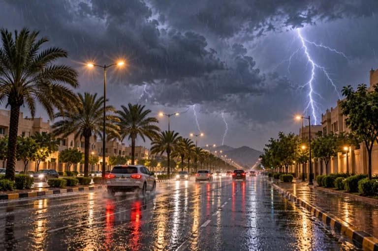 الدفاع المدني يحذر من أمطار رعدية حتى الأربعاء