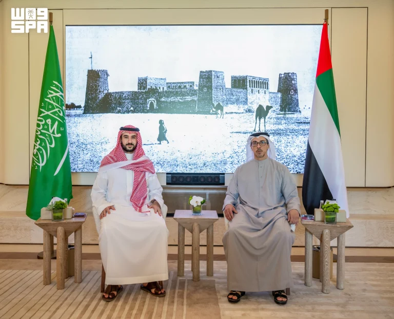 خالد بن سلمان ومنصور بن زايد يستعرضان العلاقات الأخوية خالد بن سلمان ومنصور بن زايد يستعرضان العلاقات الأخوية